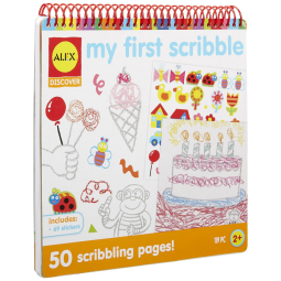 Discover Livro de Atividades Criativas com 69 Adesivos e 50 Páginas para Crianças de 2 anos ou mais, ALEX TOYS 1502, Azul