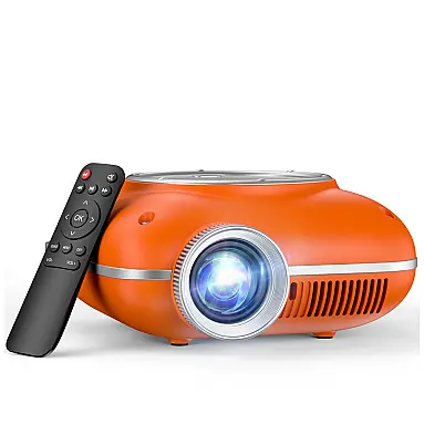 Mini Projetor HOMPOW Laranja Bluetooth