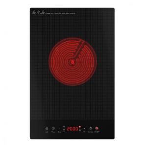 Cooktop Elétrico de Infravermelho Portátil, Adequado para Todos os Utensílios de Cozinha com Temperatura Ajustável e Plugue, 110V 2000W