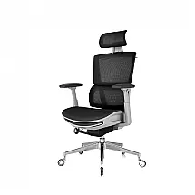Cadeira de Escritório Ergonômica com Apoio para os Pés e Lombar, Nouhaus Rewind, Preto