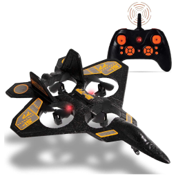 Avião de Controle Remoto 2.4G Design 4CH, Idade Recomendada 14, SHARPER IMAGE, Preto