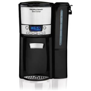 Cafeteira Elétrica Programável com 12 Xícaras Tanque de Água Interno e Cesta de Infusão Removíveis, HAMILTON BEACH 47900, Preto