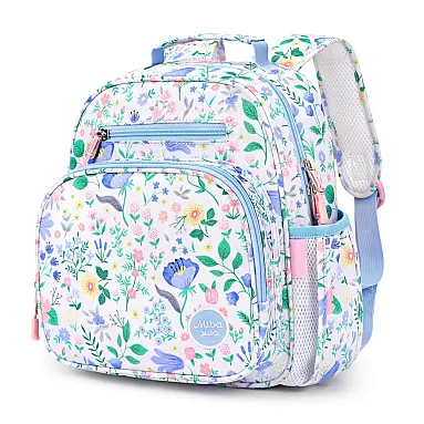 Mochila infantil floral azul mibasies
