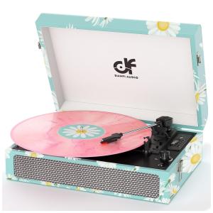 DANFI ÁUDIO DF TE 012 Vitrola, Toca Discos c, Plataforma 3 Velocidades, sem fio, 78 RPM, Azul