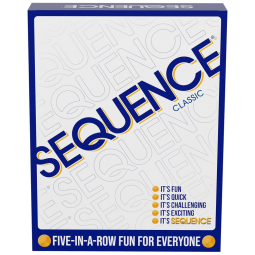 Jogo de Tabuleiro para Adultos SEQUENCE, Cada Jogador ou Equipe Tenta Marcar o Número Necessário de SEQUÊNCIAS de 5 Cartas Antes de Seus