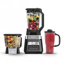 Liquidificador Ninja TotalCrush IQ801BK Sistema 3-em-1 Jarra 2,1L Copo Portátil e Processador 110V