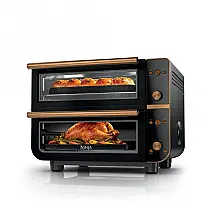 Forno de Bancada Ninja DCT801SD Forno Duplo PRO Smart XL Air Fryer Dourado Pedra 110V