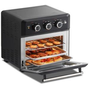 Fritadeira Elétrica Retro Air Fryer 13L Multifuncional com Painel de Controle Digital, 1250W 110V, COMFEE CO A101ABK, Preto