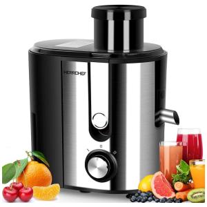 Centrífuga de Frutas com 2 Velocidades, Aço Inoxidável, 600W, 110v, HERRCHEF, Cinza