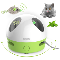 Brinquedo Toca de Rato Interativo e Automático para Gatos, PETGEEK C97015C, Verde