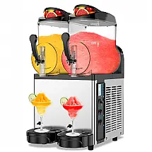 Máquina de Slush Raspadinha Velieta Duplo Tanque 24L Comercial Inox 110V