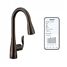 Torneira Cozinha Inteligente com Controle de Voz e Sensor de Movimento, Moen Arbor 7594EVORB