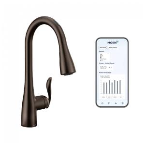 Torneira Cozinha Inteligente com Controle de Voz e Sensor de Movimento, Moen Arbor 7594EVORB