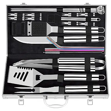 Kit Churrasco 25 Peças Aço
