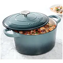 Panela de Ferro Fundido 5 Litros Esmaltado e Antiaderente, CROCK POT, Cinza