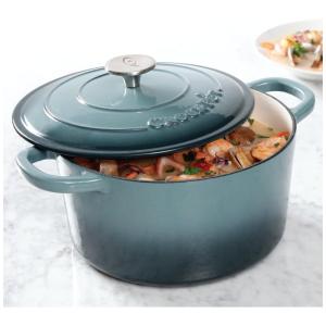 Panela de Ferro Fundido 5 Litros Esmaltado e Antiaderente, CROCK POT, Cinza