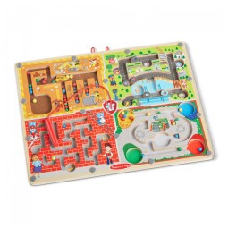 Tabuleiro Infantil 4 em 1 de Madeira, Tema Patrulha Canina com Varinha Magnética para Crianças Acima de 3 Anos, Melissa & Doug