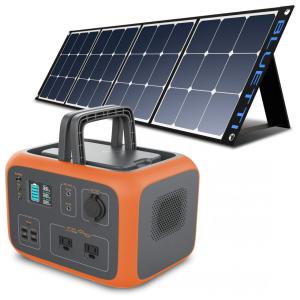 BLUETTI Gerador de Energia Solar Portátil com Painel Solar AC50S 500Wh, AC 110V, Laranja