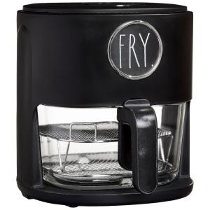 Fritadeira Elétrica Air Fryer 4L com Cesto de Vidro, Bandeja de 2 Camadas, Temporizador e Display Digital, 1200W, Rae Dunn YRDAF52, Creme