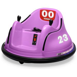 Carro Elétrico Infantil Bate Bate 6V com Adesivo Personalizável, Controle Remoto, Luzes LED e Giro de 360º para Crianças de 1 a 5 Anos