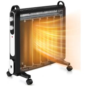 Aquecedor Elétrico Portátil com 2 Níveis de Aquecimento, 1500W, 110v, TANGKULA MH 20K, Preto