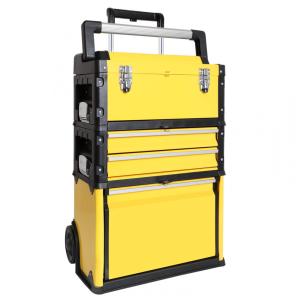 Caixa de Ferramentas Organizadora com Rodas e Compartimentos, Amarela, BIG RED ATRJF C305ABDY, Amarelo
