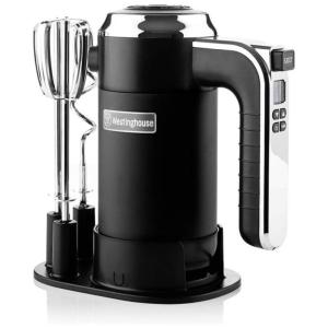 Westinghouse Retro Batedeira de Mão com 6 Velocidades e Acessórios em Aço Inoxidável, 110V, Preta