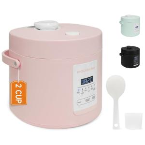 Panela de Arroz Portátil 1,2L com Predefinições Fáceis, Temporizador até 24H, Ideal para Viagens, 110V, Moosum, Rosa