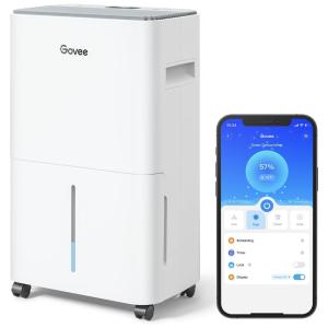 Desumidificador Inteligente Remove até 50 L com Controle por App, Alexa e Google Assistente, Área 325 m2, 110v, GOVEE H7150101, Branco