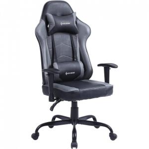 Cadeira Gamer Ergonômica Ajustável com Apoio para a Lombar, BLUE WHALE, Preto