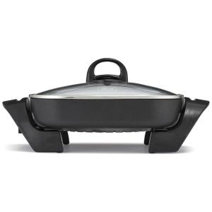 Frigideira Elétrica BELLA 30,48 cm: Tampa de Vidro, Revestimento Antiaderente, Alças Frias, Sonda Removível, Lava-Louças.