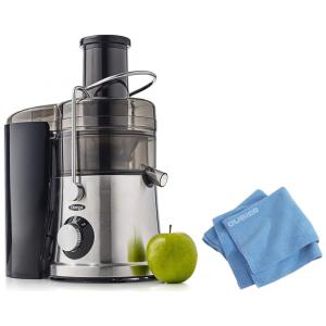 Centrifuga de Frutas com Calha Extra Grande e Pano de Limpeza de Microfibra Cubier, 110V, Omega C2100S, Prata