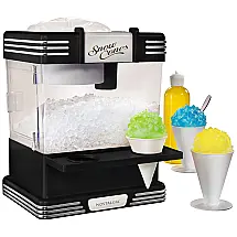 Nostalgia RSM602 Máquina de Raspadinha com 2 Copos de Cone e Colher, 110V, Preta