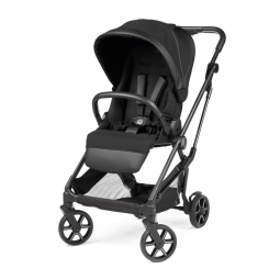 Carrinho de Bebê com Assento Grande, Confortável e Reclinável, Peg Perego Vivace, Preto