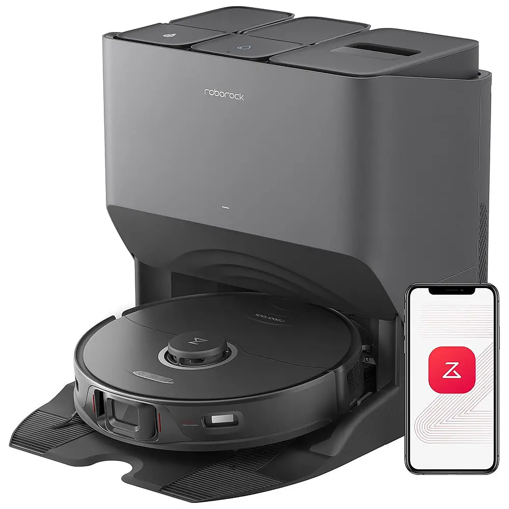 Aspirador de Pó Robô com Conexão via APP WI FI, Auto Carregamento e Sucção Forte 6000PA, 110V, roborock S8 Pro Ultra, Preto