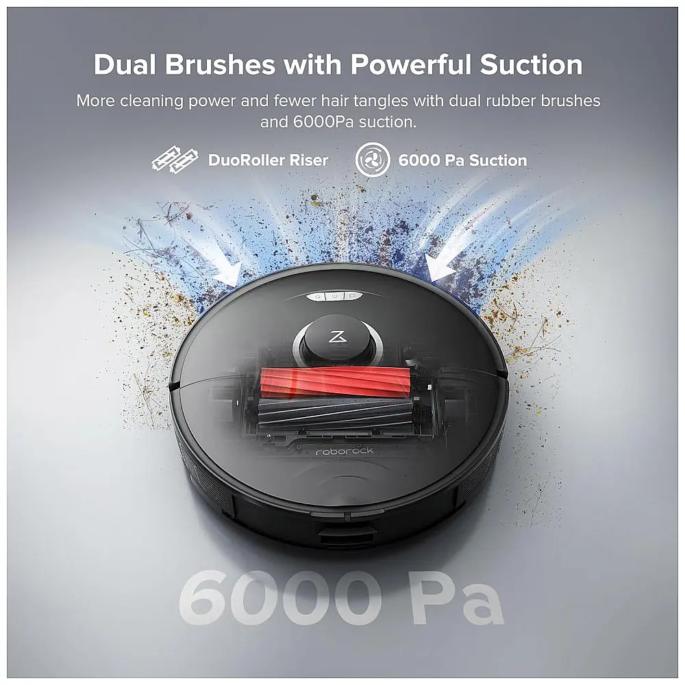 Aspirador de Pó Robô com Conexão via APP WI FI, Auto Carregamento e Sucção Forte 6000PA, 110V, roborock S8 Pro Ultra, Preto — foto 3