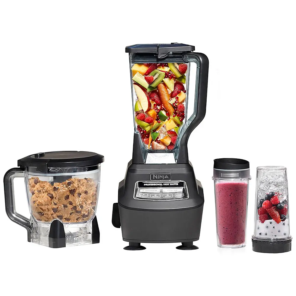 Liquidificador Ninja BL770 Sistema de Cozinha Preto 1500W 2,1L Processador 4-em-1 120V
