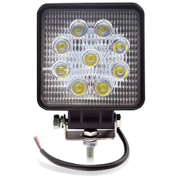 Farol de Milha LED Off Road 16x3w 4800 Lúmens 10 a 30V Ideal para Moto até Trator, SAFEGO, Preto