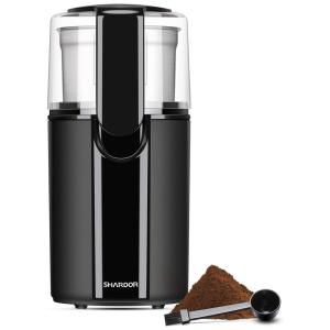 Moedor de Grãos de Café, Até 70gr, Aço Inox, 110v, SHARDOR, Preto