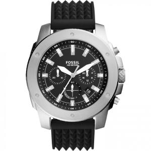 Fossil Relógio Masculino de Quartzo e Aço Inoxidável, Prata