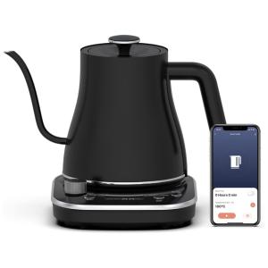 Chaleira Elétrica Pescoço de Ganso 800mL com Controle de Temperatura, Controle por APP e Painel Digital, 1200W, VNPONV, Preto Fosco