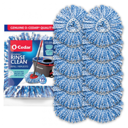 Refil Mop de Microfibra Lavável RinseClean O Cedar, 12 Unidades