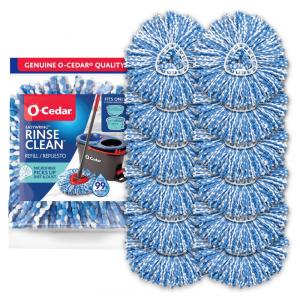 Refil Mop de Microfibra Lavável RinseClean O Cedar, 12 Unidades
