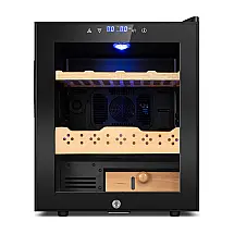 Armário Refrigerador Elétrico FoMup Preto 50L com Controle de Temperatura e Umidade 115V