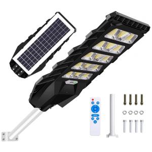 Luminária Solar Externa 500W 660 LEDS com Sensor de Movimento, 1 Unidade, LEDMO LED260n, Preto