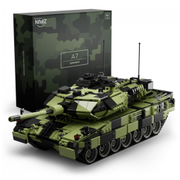 Kit de Construção Tanque Leopard II A7 com 2069 Peças para Adultos, Nifeliz, Verde