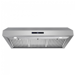 Coifa de embutir sob gabinete 91cm Cosmo inox Haven 380 m³/h filtros baffle LED comando touch 110V