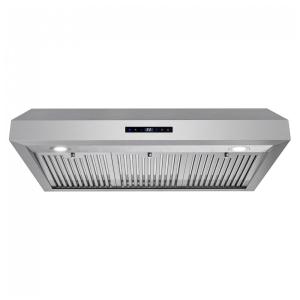 Coifa de embutir sob gabinete 91cm Cosmo inox Haven 380 m³/h filtros baffle LED comando touch 110V