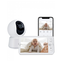 Babá Eletrônica Arenti 4MP Tela 5" WiFi 2.4G/5G Upgraded Smartphone Criptografia Conexão Segura A4