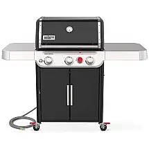 Churrasqueira a Gás Natural, Aço Inoxidável, Weber Genesis E 325S, Preta e Prata